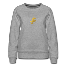 Load image into Gallery viewer, The Golden Unicorn Women’s Premium Sweatshirt - heather grey
