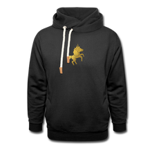 Load image into Gallery viewer, The Golden Unicorn Shawl Collar Hoodie (no logo) - black
