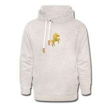 Load image into Gallery viewer, The Golden Unicorn Shawl Collar Hoodie (no logo) - heather oatmeal
