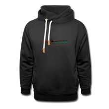 Load image into Gallery viewer, BHM &#39;22 #exhausted Shawl Collar Hoodie - black
