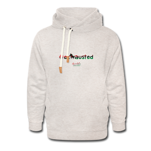 BHM '22 #exhausted Shawl Collar Hoodie - heather oatmeal