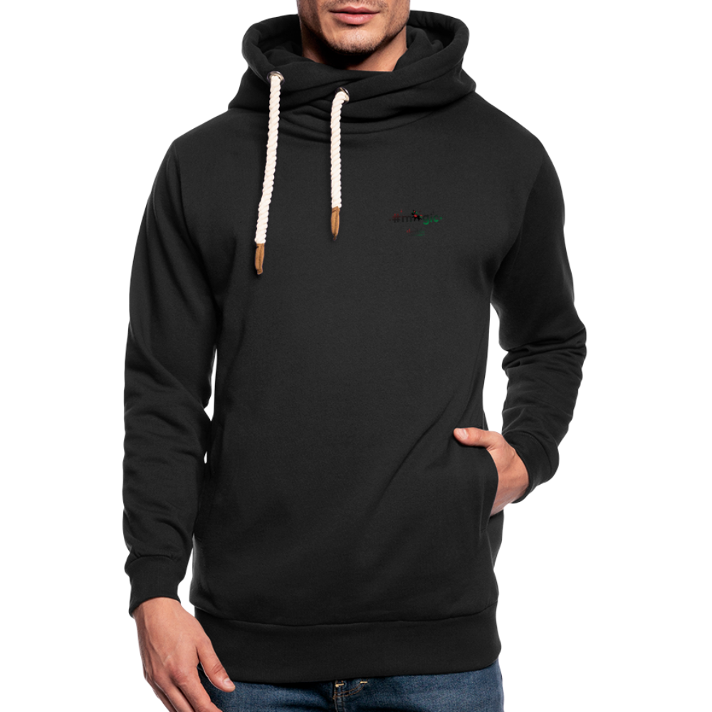 #magic mini Shawl Collar Hoodie - black