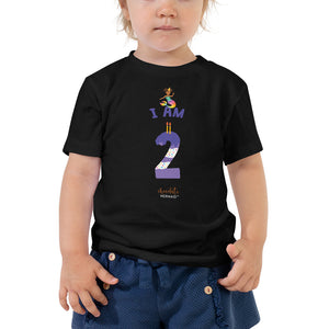 Chocolate Mermaid - I'm 2 (plain) Toddler Short Sleeve T-Shirt