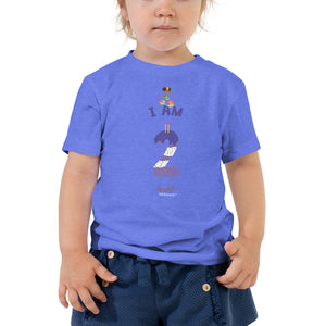 Chocolate Mermaid - I'm 2 (plain) Toddler Short Sleeve T-Shirt