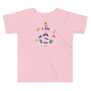 Chocolate Mermaid - I'm 3 Toddler Short Sleeve T-Shirt