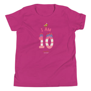 Chocolate Unicorn - I'm 10 (plain) Youth Short Sleeve T-Shirt