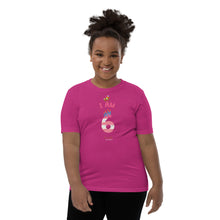 Load image into Gallery viewer, Chocolate Unicorn - I&#39;m 6 (plain) Youth Short Sleeve T-Shirt
