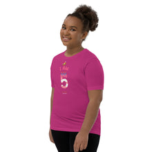 Load image into Gallery viewer, Chocolate Unicorn - I&#39;m 5 (plain) Youth Short Sleeve T-Shirt
