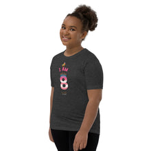 Load image into Gallery viewer, Chocolate Unicorn - I&#39;m 8 (plain) Youth Short Sleeve T-Shirt
