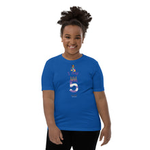 Load image into Gallery viewer, Chocolate Mermaid - I&#39;m 5 (plain) Youth Short Sleeve T-Shirt
